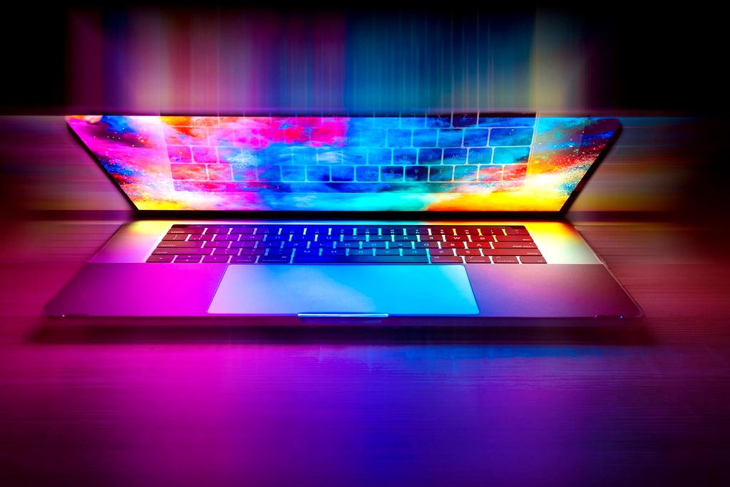 Modern workspace with communication devices